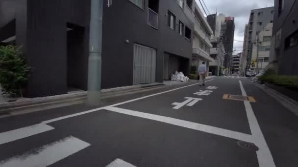 Tokio Ciclismo Guion Cam Grabadora Conducción — Vídeos de Stock