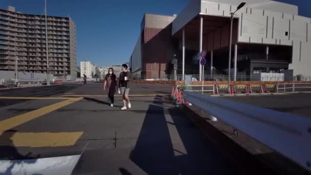 Tokio Ciclismo Guion Cam Grabadora Conducción — Vídeos de Stock