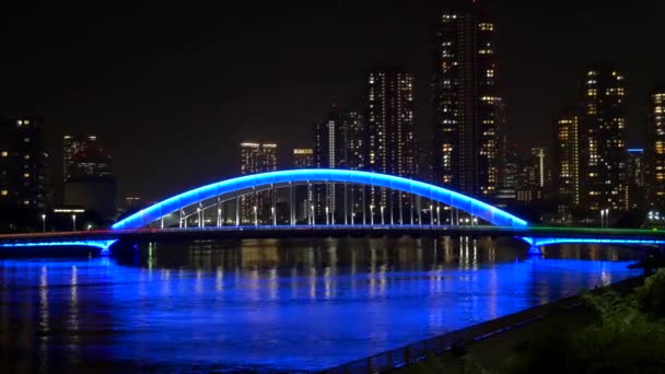 东京夜景桥 — 图库视频影像