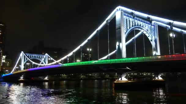Мост Ночью Токио — стоковое видео