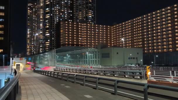 Ponte Tóquio Vista Noturna — Vídeo de Stock