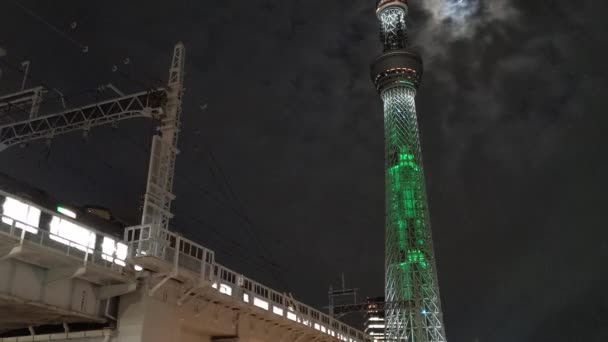 Japan Tokyo Night View Landscape — Stock Video