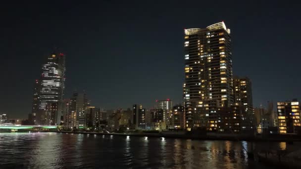 東京夜景景観 — ストック動画