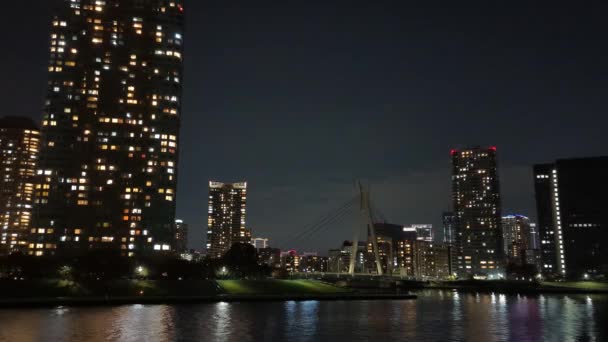 東京夜景景観 — ストック動画