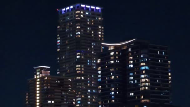 Japan Tokio Nacht Ansicht Landschaft — Stockvideo
