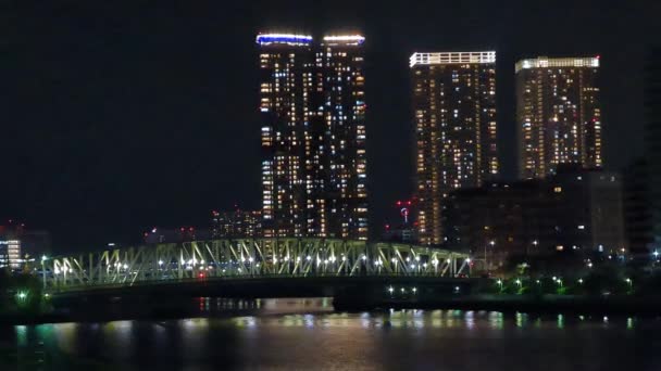 Japan Tokyo Night View Landscape – stockvideo