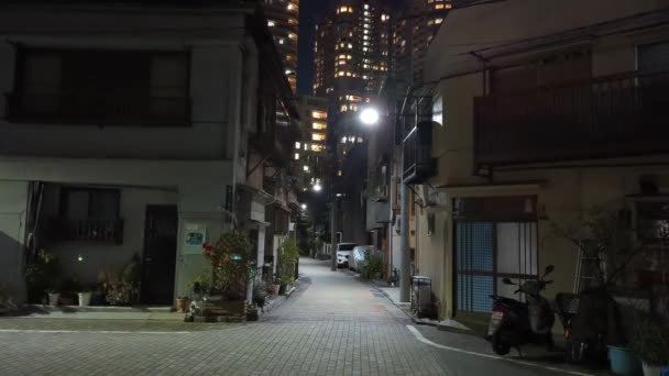 Japón Tokio Vista Nocturna Paisaje — Vídeos de Stock