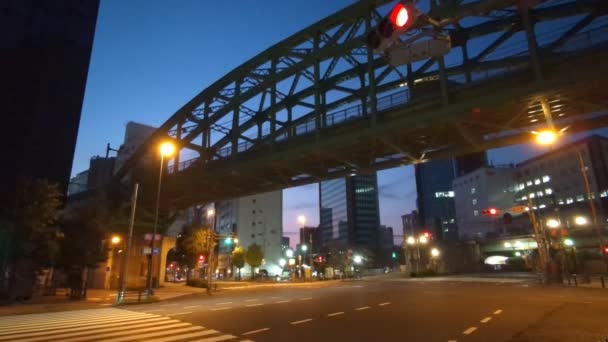 Japan Tokio Nachtzicht Landschap — Stockvideo
