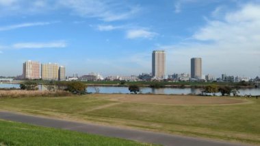 Tokyo Edogawa Nehir yatağı Kasım 2021