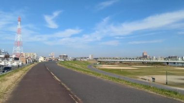 Tokyo Edogawa Nehir yatağı Kasım 2021