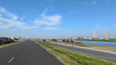 Tokyo Edogawa Nehir yatağı Kasım 2021