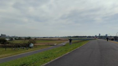 Tokyo Edogawa Nehir yatağı Kasım 2021