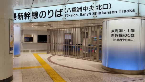 Bahnhof Tokio Frühen Morgen November 2021 — Stockvideo