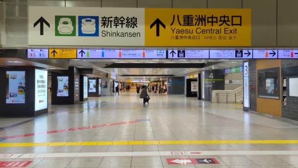 Bahnhof Tokio Frühen Morgen November 2021 — Stockvideo