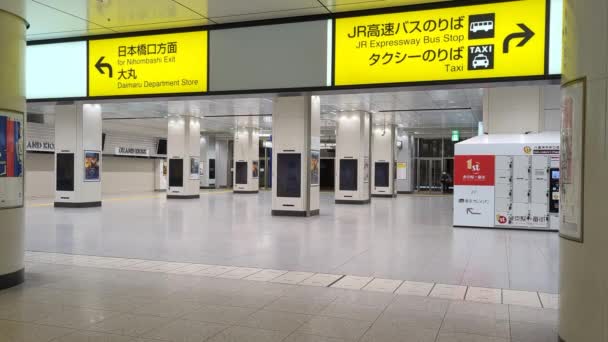 Станция Токио Рано Утром Ноябрь 2021 — стоковое видео