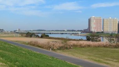 Tokyo Edogawa Nehir yatağı Kasım 2021