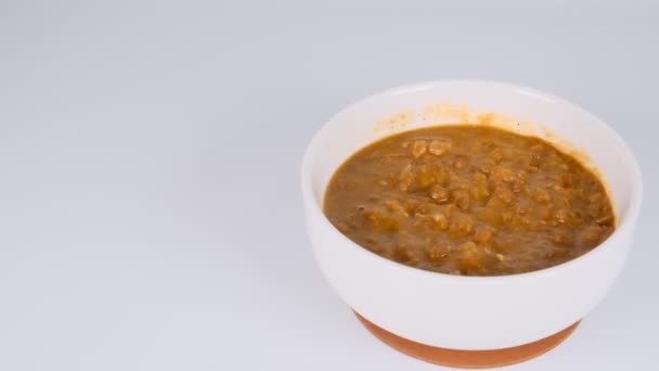 Curry Clipe Vídeo Alimentos — Vídeo de Stock