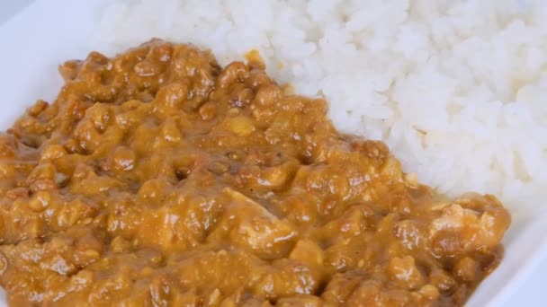 Curry Clipe Vídeo Alimentos — Vídeo de Stock