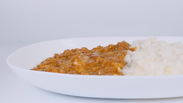 Curry Filmik Jedzeniem — Wideo stockowe