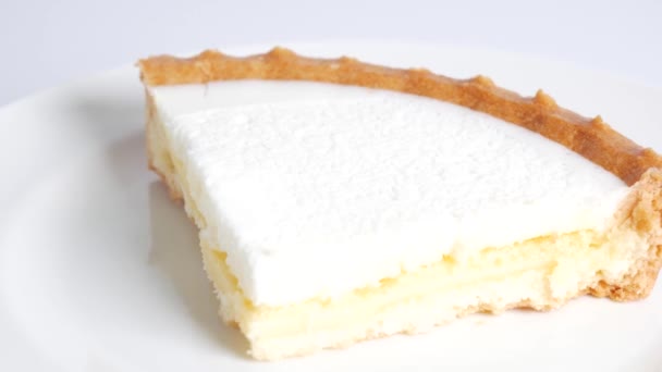 Cream Cheese Tart Video Clip — Stock Video