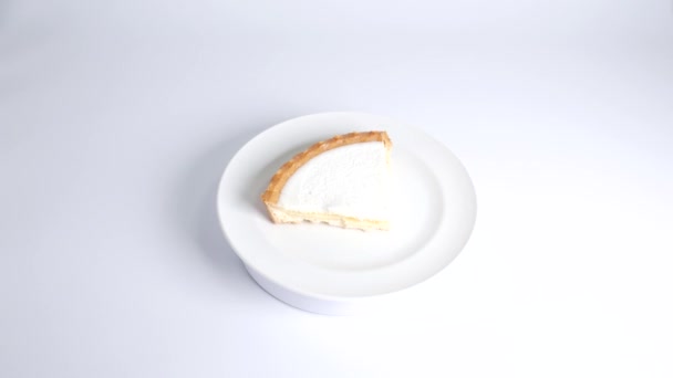 Tarta Queso Crema Clip Vídeo — Vídeos de Stock