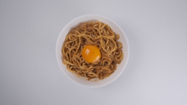 Taiwan Gemengde Soupless Noodle — Stockvideo