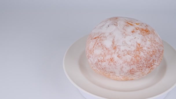 Ιαπωνικό Φαγητό Ένα Ντόνατ — Αρχείο Βίντεο