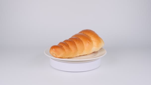 Japanisches Brot Schokokornett — Stockvideo