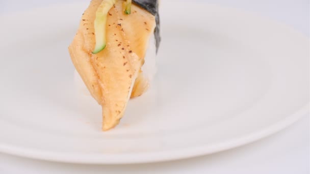 Japońskie Jedzenie Sushi Wideo Klip — Wideo stockowe
