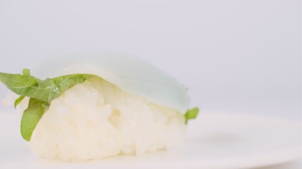 Comida Japonesa Sushi Video Clip — Vídeo de stock
