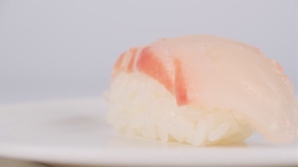 Comida Japonesa Sushi Video Clip — Vídeo de stock