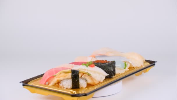Японская Еда Суши Видео Клип — стоковое видео
