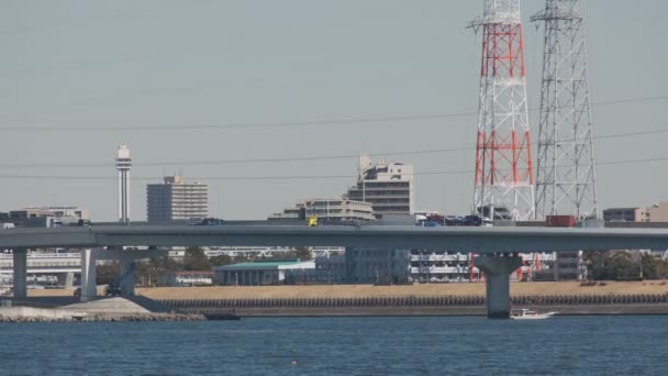 Tokio Desembocadura Del Río Arakawa Shinkiba 2022 Febrero — Vídeo de stock