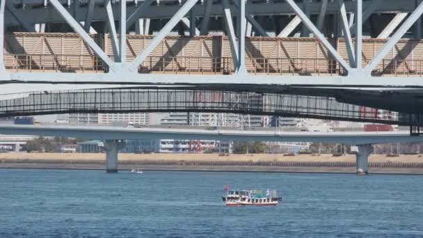 東京荒川河口新木場2022年2月 — ストック動画
