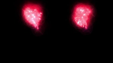 Ateş renk parçacıkları animasyon hareket grafiklerine neden olur