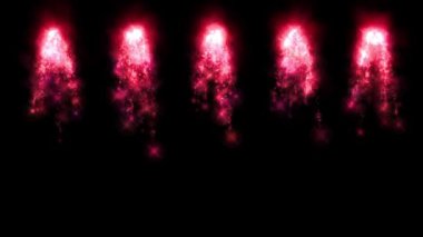 Ateş renk parçacıkları animasyon hareket grafiklerine neden olur