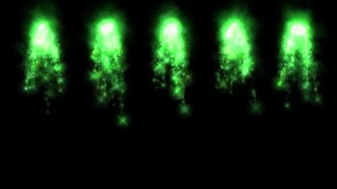 Ateş renk parçacıkları animasyon hareket grafiklerine neden olur