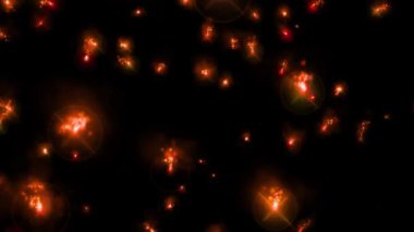 Ateş renk parçacıkları animasyon hareket grafiklerine neden olur