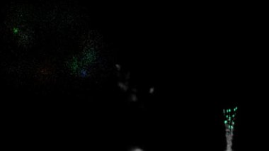 Havai fişekler sim parçacıkları animasyon hareketi grafikleri