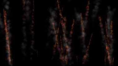 Havai fişekler sim parçacıkları animasyon hareketi grafikleri