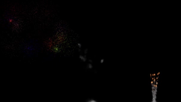 花火キラキラ粒子アニメーションモーショングラフィックス — ストック動画