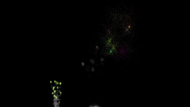 Fogos Artifício Brilho Partículas Animação Movimento Gráficos — Vídeo de Stock