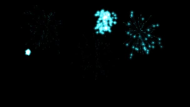 Fyrverkerier Glitter Partiklar Animation Rörelse Grafik — Stockvideo