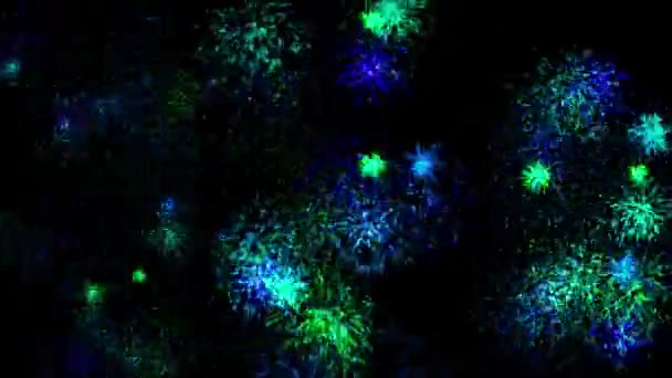 Fuochi Artificio Scintillio Particelle Animazione Grafica Movimento — Video Stock