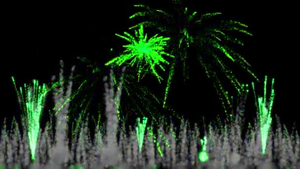 Fuochi Artificio Scintillio Particelle Animazione Grafica Movimento — Video Stock