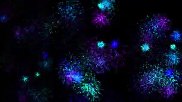 Fuochi Artificio Scintillio Particelle Animazione Grafica Movimento — Video Stock