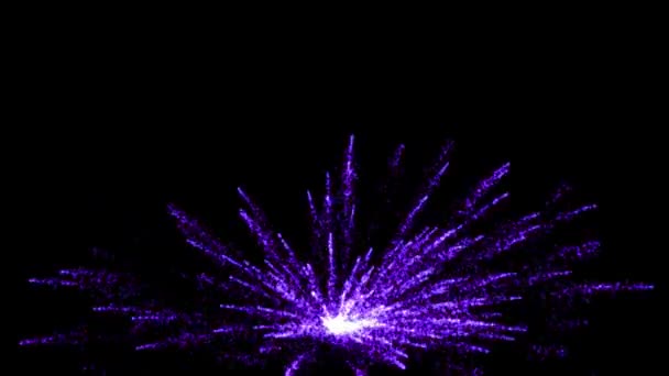 Vuurwerk Glitter Deeltjes Animatie Motion Graphics — Stockvideo