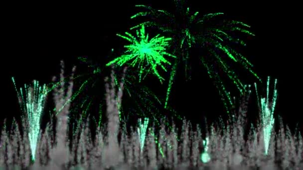 Fireworks Glitter Particles Animation Motion Graphics — Stock Video
