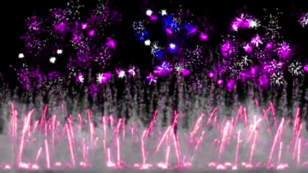 Fogos Artifício Brilho Partículas Animação Movimento Gráficos — Vídeo de Stock