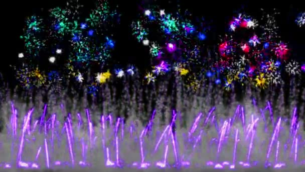 Fuochi Artificio Scintillio Particelle Animazione Grafica Movimento — Video Stock